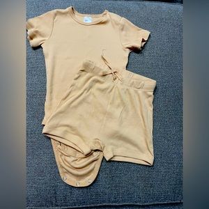 Cotton onesie + short set